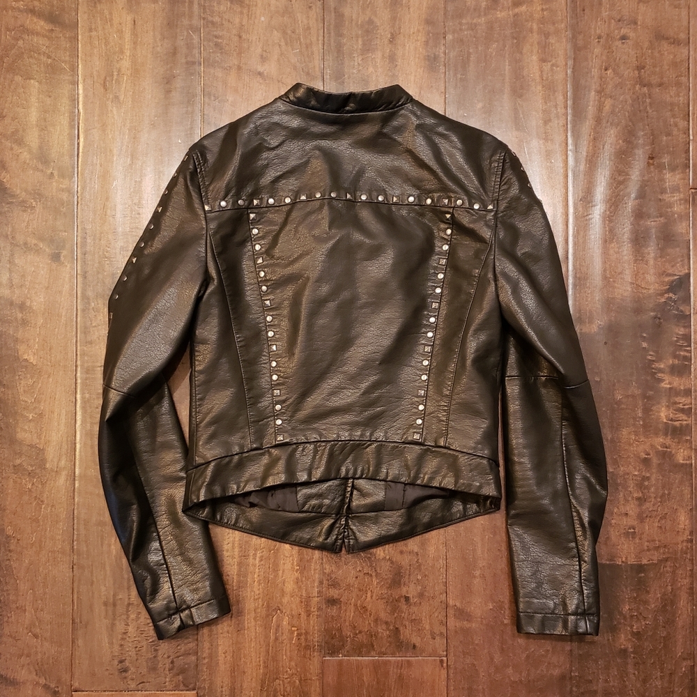 Express Faux Leather Rivet Studded Jacket - Picture 4 of 5
